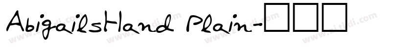 AbigailsHand Plain字体转换